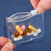 Resim 5/10 adet Yeniden Kullanılabilir İlaç Çantaları, Fermuarlı İlaç Çantası Seti, Yem Çantası Takı Saklama Çantası Kendinden Yapışkanlı İlaç Depolama Cihazı ve Seyahat Aksesuarları, Diğer (Takı Kutuları & Düzenleyiciler) 
