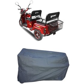 Resim Elektrikli 3 Tekerlekli 3 Kişilik Motosiklet Motor Brandası 