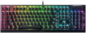 Resim Razer BlackWidow V4 X (Sarı Anahtar) - Razer Chroma RGB'li Mekanik Oyun Klavyesi (Sessiz Mekanik Anahtarlar, 6 Özel Makro Tuşu, Doubleshot ABS Tuş Başlıkları) ABD Düzeni | Siyah 