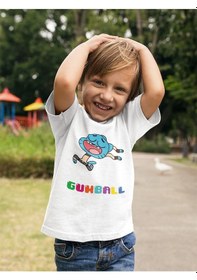 Resim Sevbano Unisex Nicole Watterson Baskılı Gumball Çizgi Film Çocuk Tişört Beyaz 