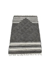 Resim Kilim Antik El Dokuma Yün Namazlık Seccade Tiftik Siirt Battaniyesi 0010 - Yeni - Gri 