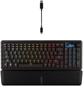 Resim CORSAIR VANGUARD 96 Kablolu Mekanik Gaming Klavye - 96% Form Faktör, MLX Plasma Linear Switch, 8000Hz Polling, LCD Display, Makro Keys (CH-91E901E-UK) 