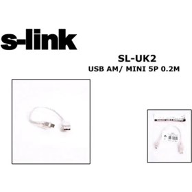 Resim S-Link Sl-Uk2 0.2M Usb Am/Mını5p Kablosu 