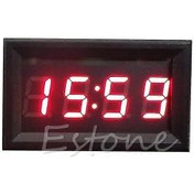 Resim Kırmızı 2v/24v Araç Elektronik Dijital Saat Araba Kamyon Gösterge Paneli Zaman Saati Saat 