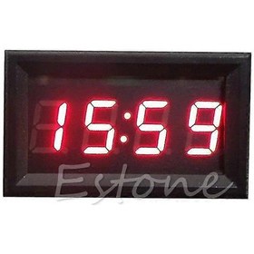 Resim Kırmızı 2v/24v Araç Elektronik Dijital Saat Araba Kamyon Gösterge Paneli Zaman Saati Saat 