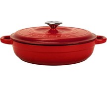 Resim Lava Döküm Çok Amaçlı Yayvan Tencere Heritage Serisi Çap 28cm Turuncu 