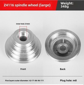 Resim Moveevo Z4116 Yüksek Koltuklu Tezgah Matkapı İçin Alüminyum V-belt Tekerleği, 21 Delikli Metal Aktarma Tekerleği, Dayanıklı Ve Hassas İşler İçin 