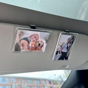 Resim Akrilik Araba Güneşlik Fotoğraf Tutucu - Kendin Yap Çerçeve, Çiftler ve Evcil Hayvan Hatıraları için Mükemmel, Dayanıklı Cüzdan Tarzı Hatıra 