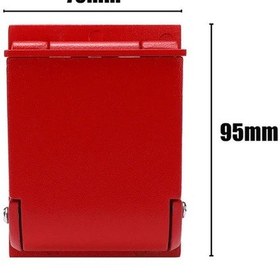 Resim Gateesat 1 Adet Kırmızı Duvara Monte Kül Tablası - Kompakt, Paslanmaz İç/dış Mekan 