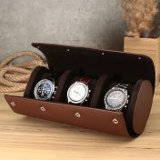Resim Onywatch Watch Box Gerçek Deri Çoklu Saat Kutusu 