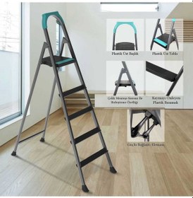 Resim Doğrular Riser 4+1 Plastik Basamaklı Merdiven 51304 