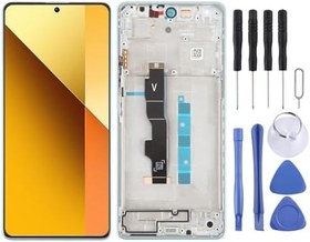 Resim Xiaomi Redmi ile Uyumlu Note 13 5G Lcd Ekran Dokunmatik Çıtalı Full TFT Mavi 