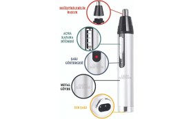 Resim Şarjlı Çok Fonksiyonlu Yüz, Burun, Kıl ve Kaş Temizleme Seti Beyaz 