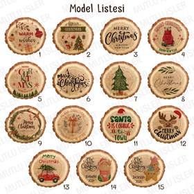 Resim Kişiselleştirilmiş Yılbaşı Ağacı Süsleri, Noel Süsleri, Ahşap Yılbaşı Süsü 