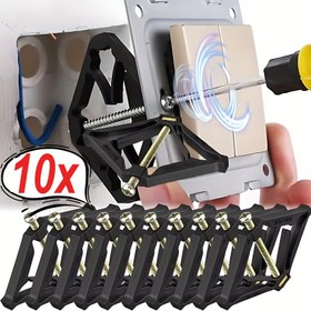 Resim 10 adet 86 Tip Kaset Tamircisi Koyu Kutu Tamir Vidası Fiş Anahtarı Eski Soket Kutuları Yedek Sabit Duvar Tamir Kutusu Destek Çubuğu Araçları 