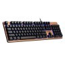 Resim GAMDIAS AURA GK1, USB Kablolu, İngilizce, Rainbow Backlight, Red Mekanik Switch, Bronz Edition, Gaming Klavye 