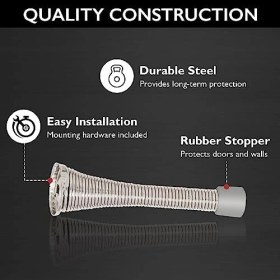 Resim Nisar Store 181701 Yaylı Kapı Stoperi, 10'lu Paket, Nikel 