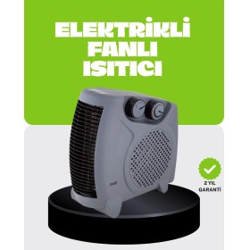 Resim Cenk Xstore Güvenli Elektrikli Fanlı Isıtıcı Termostatlı Hızlı Isıtma 
