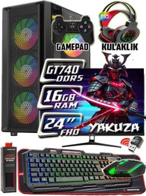 Resim Warbox Yakuza Xeon X5650 16 GB 256 GB SSD 250 GB HDD GT740 4 GB 24" W10P Masaüstü Bilgisayar 