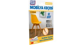 Resim Boss Tape 3M Yapışkanlı 60 Adet 20MM Gri Mobilya Sandalye Masa Ayağı Keçesi 