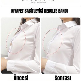 Resim Onomo Life Şeffaf Elbise Sabitleyici Dekolte Kıyafet Sabitleme Bandı Elbise Kaydırmaz 36 Adet 
