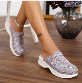 Resim Gri Ayıcık Desenli Klasik Sabo Terlik Gri 