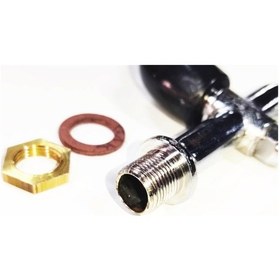 Resim 12x1mm arka diş çevirmeli göstergesiz siyah metal musluk 