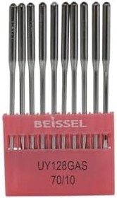 Resim BEISSEL Beissel UYx128 Sanayi Tipi Reçme Makinesi İğnesi 10/70 Numara SES uçlu 10 Adet (1 Paket) 
