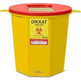 Resim Safell Tıbbi Atık Kutusu - 5 Litre 10 Adet - Tıbbi Atık Kovası 