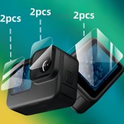 Resim 2 Lens Koruması + 2 Ekran Koruması + 2 LCD Ekran Koruması, for Gopro Hero 12/11/10/9 Black ile Uyumlu, [Yüksek Çözünürlük] [9 Sertlik] for Gopro Hero 12/Hero 11/Hero 10/Hero 9 Çizilmeye Dayanıklı Temperli Cam için Uygun. 