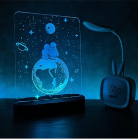 Resim PETRADESIGN Astronot-ay-uzayda Aşk Masa Lambası 