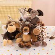 Resim 1 Aslan, Fil, Maymun, Zürafa Peluş Oyuncak, Yumuşak Polyester Dolgulu Hayvan, Rahat Çok Amaçlı Yastık, Oda Dekorasyonu ve Hediye Verme İçin Mükemmel 