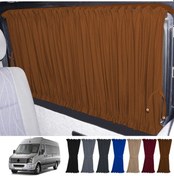 Resim Pandami Volkswagen Crafter 1.nesil Uzun Şase 2006-2016 Uyumlu Taba Raylı Oto Perde Takımı 