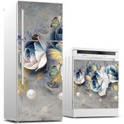 Resim Jasmin2020 Buzdolabı Ve Bulaşık Makinası Beyaz Eşya Sticker Kaplama 3d Güller 