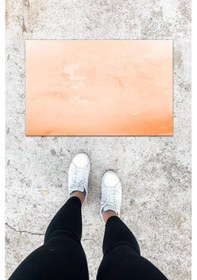 Resim Dijital Baskı Pembe Düz Desen Kapı Önü Paspası K-1017 