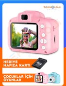 Resim Teknoloji Gelsin Çocuk Kamerası Dijital Fotoğraf Makinesi Mini 1080p HD Kamera Hafıza Kart Hediyeli 