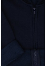 Resim U.S. Polo Assn. Erkek Çocuk Lacivert Fermuarlı Kapüşonlu Örme Hırka 50313852-VR033 