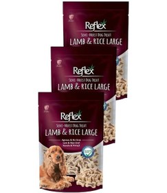 Resim Semi Moist Kuzulu Ve Pirinçli Large Yarı Yumuşak Köpek Ödül Maması 150 Gr Üçlü Paket 