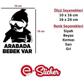 Resim Arabada Bebek Var Oto Sticker Araba Sticker (353002557) 