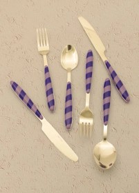 Resim The Mia Joy Çatal Kaşık Bıçak Takımı Mor Gold 36 Parça Çok Renkli 