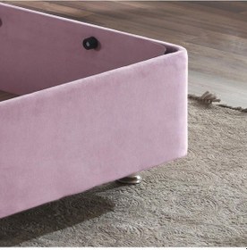 Resim Nironyatak Pinky Baza - 120X200 Cm Tek Kişilik Sandıklı Pembe Kumaş Baza Sil 