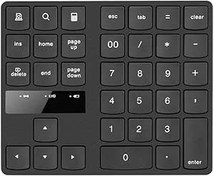 Resim 2.4G Kablosuz Sayısal Klavye Taşınabilir 35 Tuşlu Finansal Muhasebe Ofis Klavyesi Dahili Şarj Edilebilir Pil Siyah 