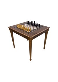 Resim Helena Wood Art Satranç Masası Çekmeceli Ceviz 