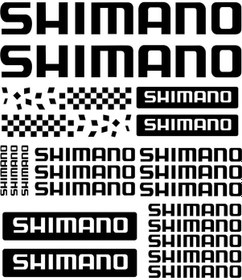 Resim Siyah-35 X 30,7 Cm-yaratıcılık 22 Adet Kiti Shimano Bisiklet Çıkartmaları İçin Uyumlu Güneş Koruyucu Su Geçirmez Pvc Ar 