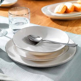 Resim SCHAFER ELLA YEMEK TAKIMI 56 PARÇA - PLATIN 