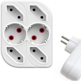 Resim Genel Markalar Topraklı Topraksız Birarada Altılı Golyat Priz 