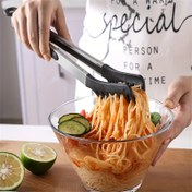Resim 2'li Paslanmaz Çelik Mutfak Maşası - Çok Amaçlı Isıya Dayanıklı Pişirme ve Servis Araçları, BBQ, Salata, Kızartma, Ekmek ve Makarna Servisleri İçin İdeal, Sevgililer Günü, Paskalya, Kadınlar Günü, Anneler Günü, Bağımsızlık Günü İçin İdeal 