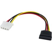 Resim aogo Sata Molex Çevirici Sata 15 Pin Dişi Molex 4 Pin Erkek Güç Kablosu Sata To Molex 