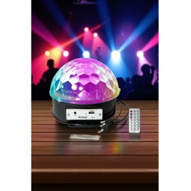 Resim Suled Işıklı Bluetooth Disko Topu Sd Kart Usbli Hoparlör 