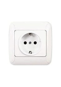 Resim Günsan Fantasy Topraklı Priz Beyaz Renk 